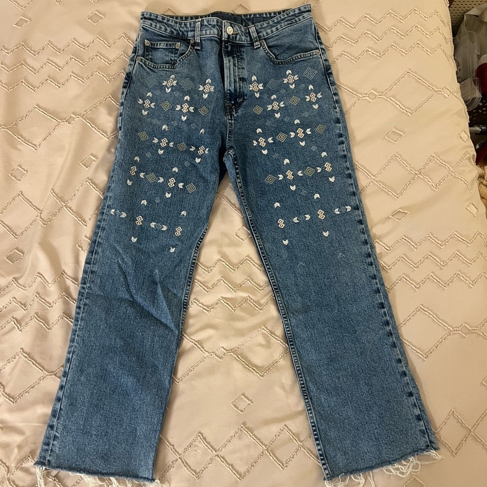 Lucky Brand Embroidered Jeans